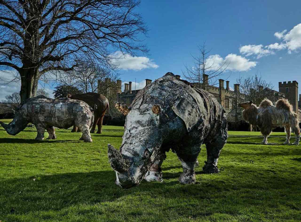 Rhino escapes in Cotswolds: Sudeley Castle Sculpture Safari review